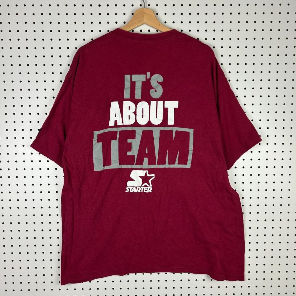 Alabama Crimson Tide Starter XL T Shirt Crimson 90s Vintage IT'S ABOUT TEAM Y2K